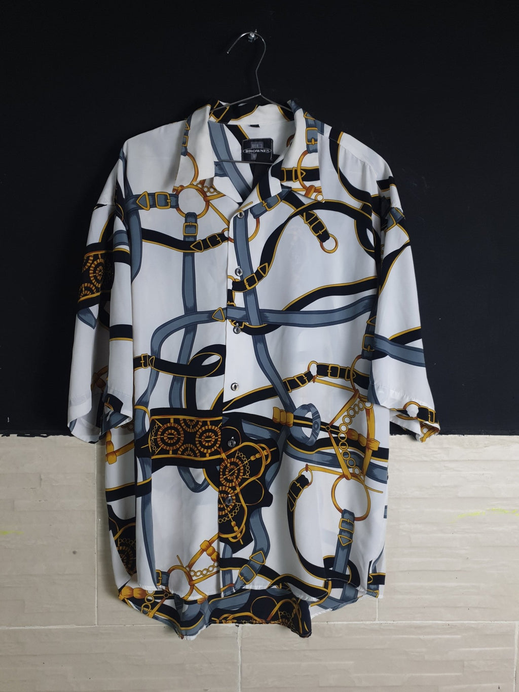 Vintage Chain Print Men's Shirt - Funkify