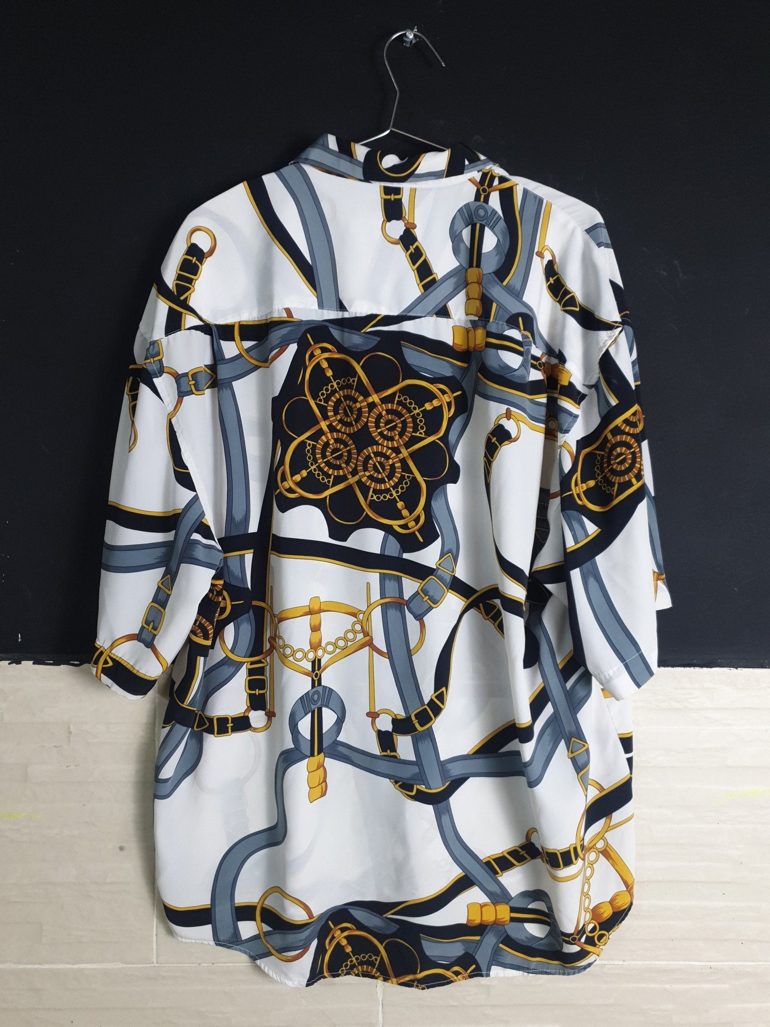 Vintage Chain Print Men's Shirt - Funkify