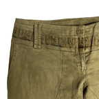 Vintage Embroidered Paisley Olive Pants - Funkify