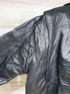Vintage Genuine Leather Bomber Jacket - Funkify