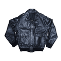 Vintage Genuine Leather Bomber Jacket - Funkify