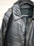 Vintage Genuine Leather Bomber Jacket - Funkify