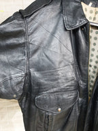 Vintage Genuine Leather Bomber Jacket - Funkify