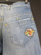 Vintage Men's Patched Denim Jeans - Funkify