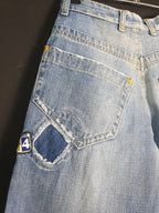 Vintage Men's Patched Denim Jeans - Funkify