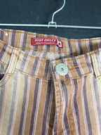 Vintage Miss Dolce Women's Striped Jeans - Funkify