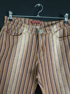 Vintage Miss Dolce Women's Striped Jeans - Funkify
