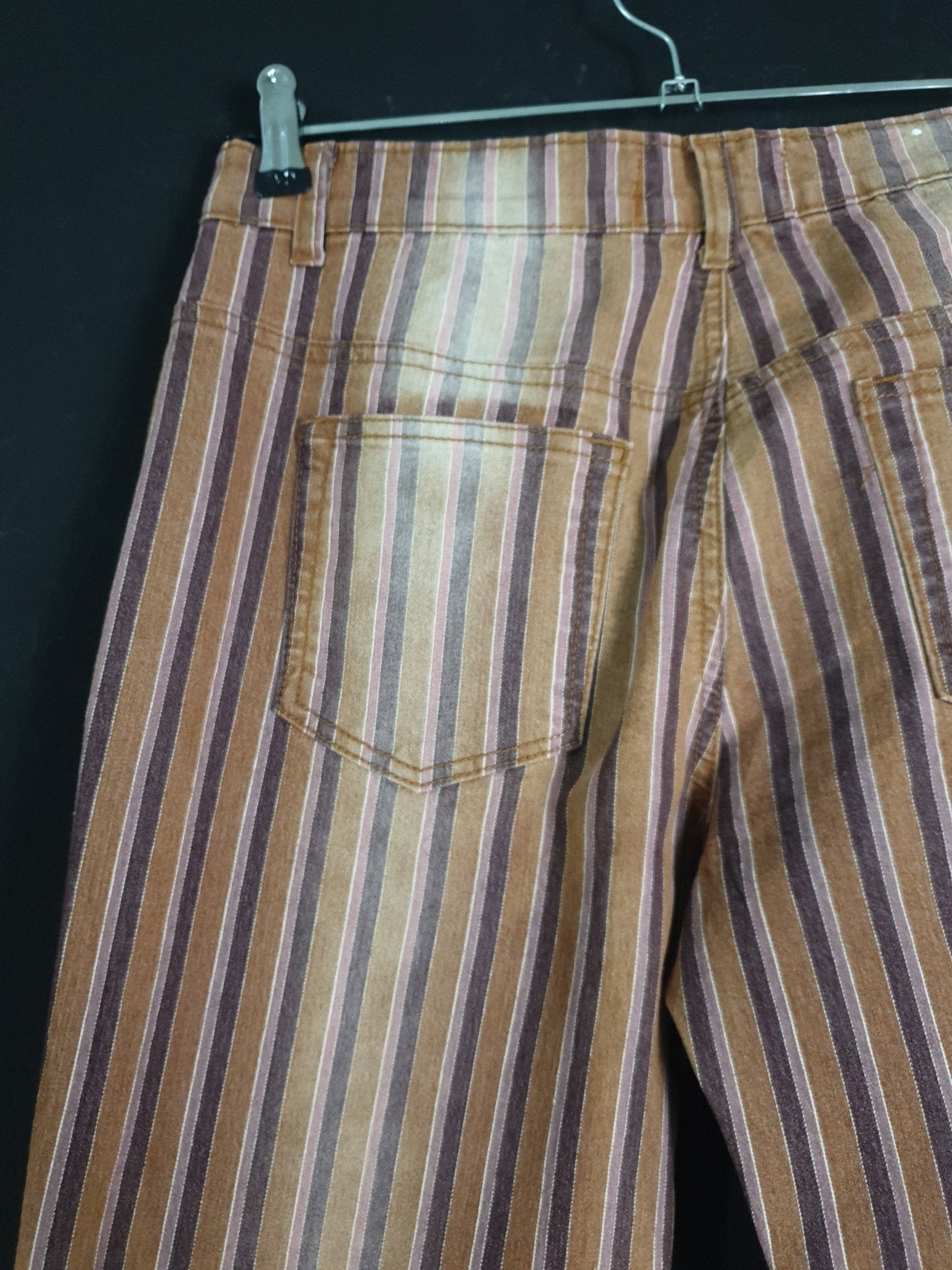 Vintage Miss Dolce Women's Striped Jeans - Funkify