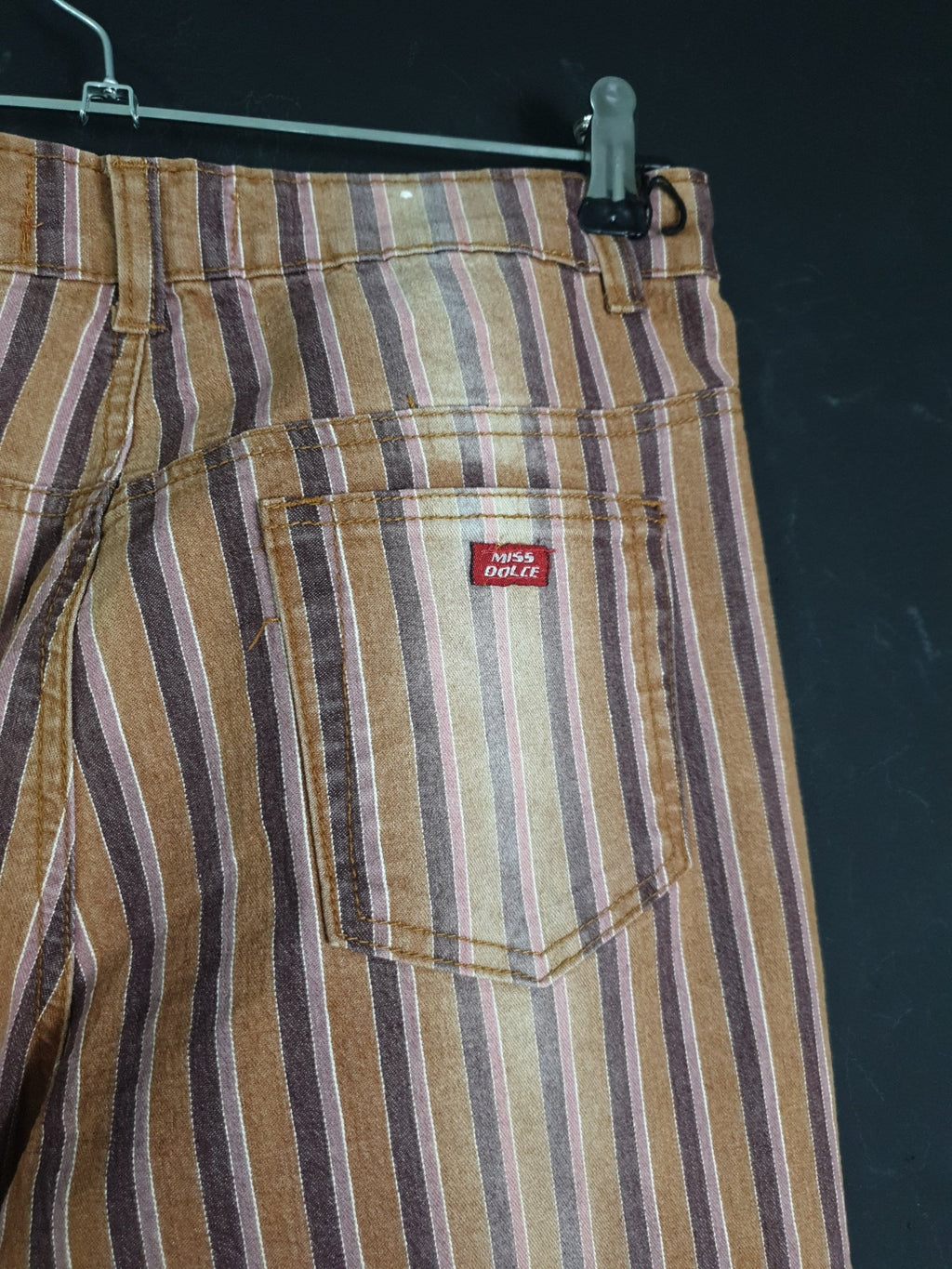 Vintage Miss Dolce Women's Striped Jeans - Funkify