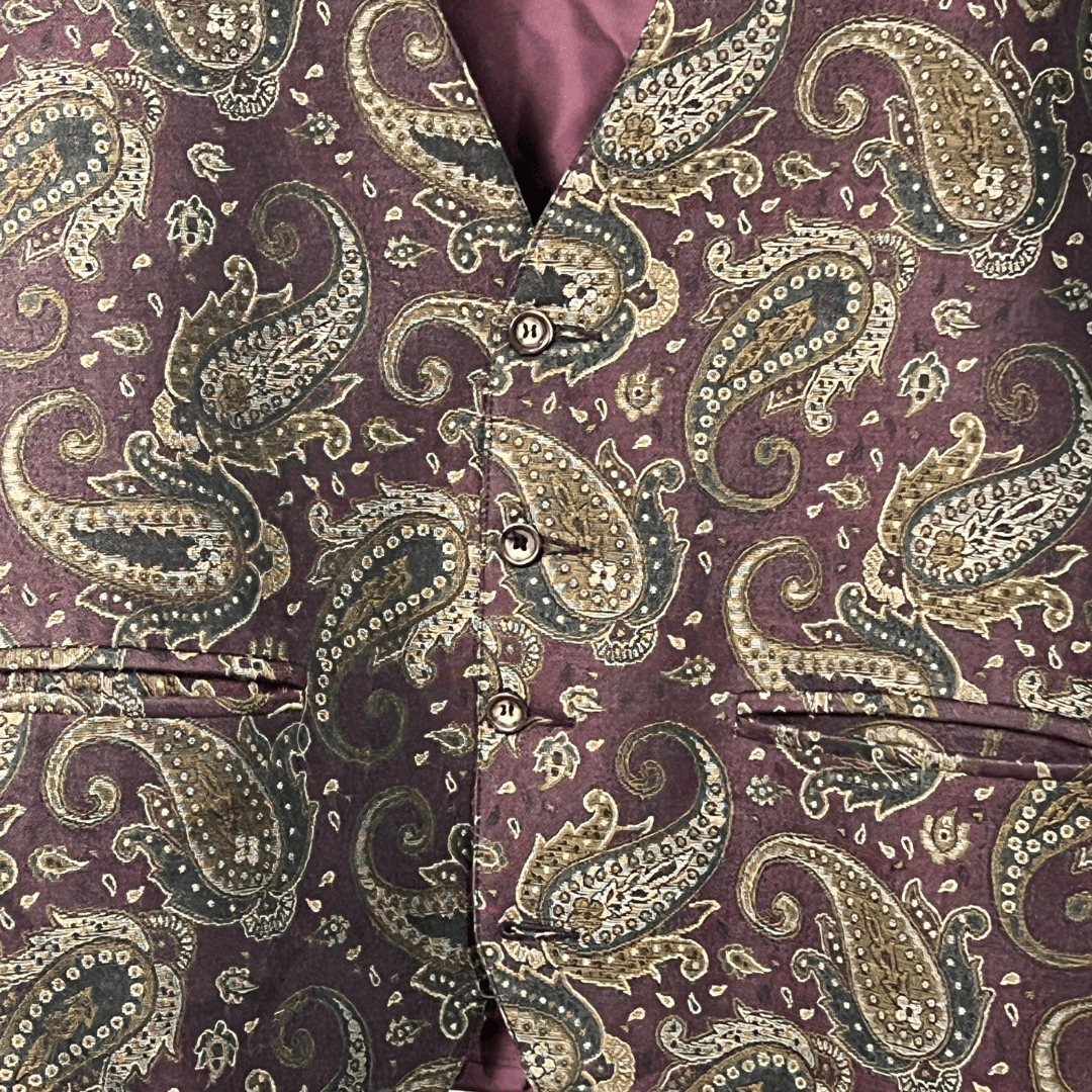 Vintage Pasiley Print Vest - Funkify