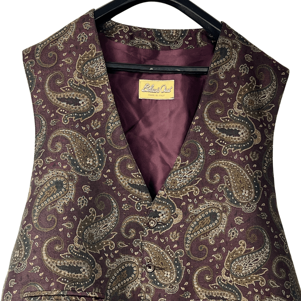 Vintage Pasiley Print Vest - Funkify