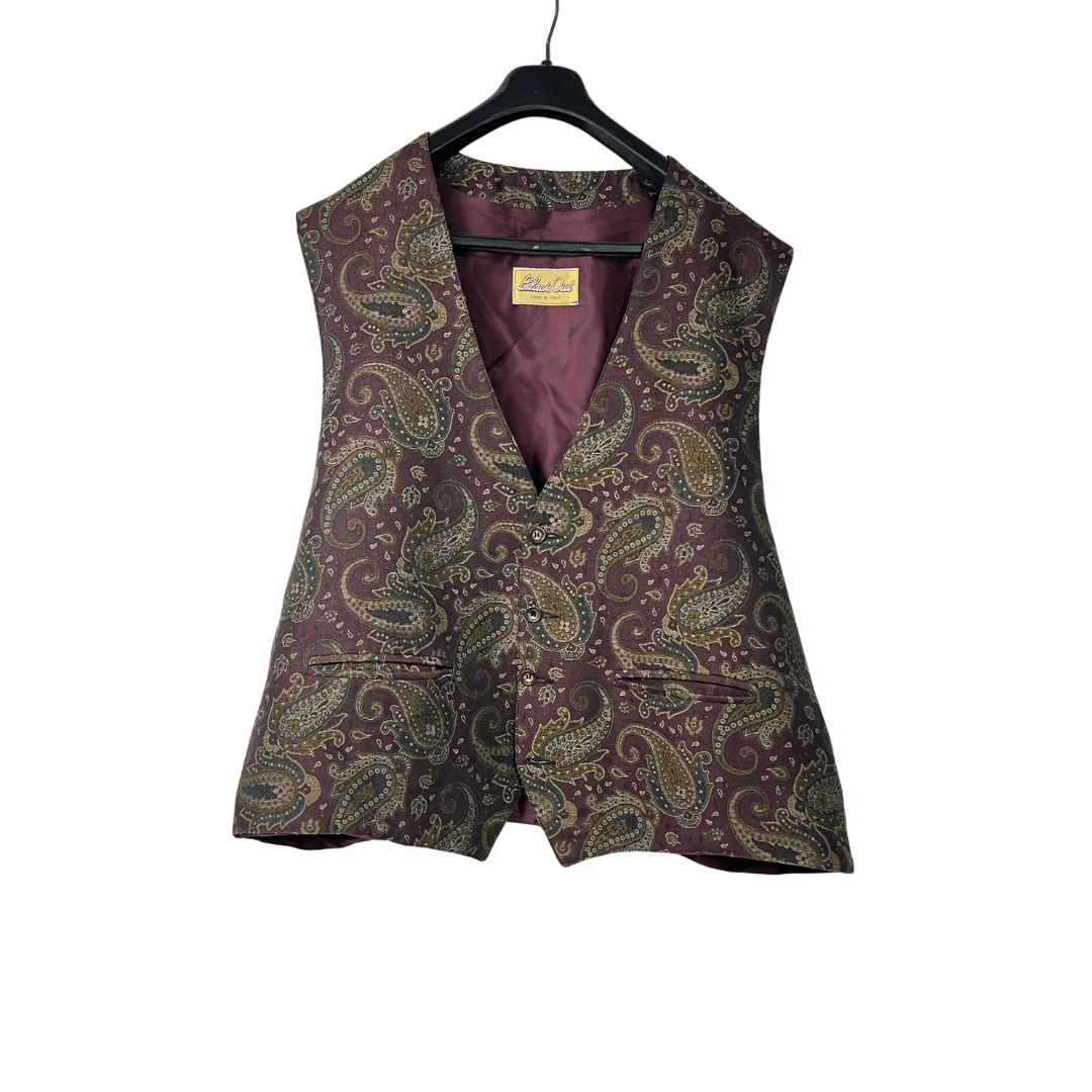 Vintage Pasiley Print Vest - Funkify