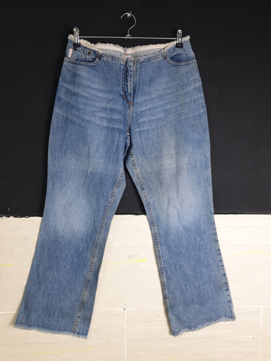 Vintage Paul Smith Women's Fray Waist Denim Jeans - Funkify