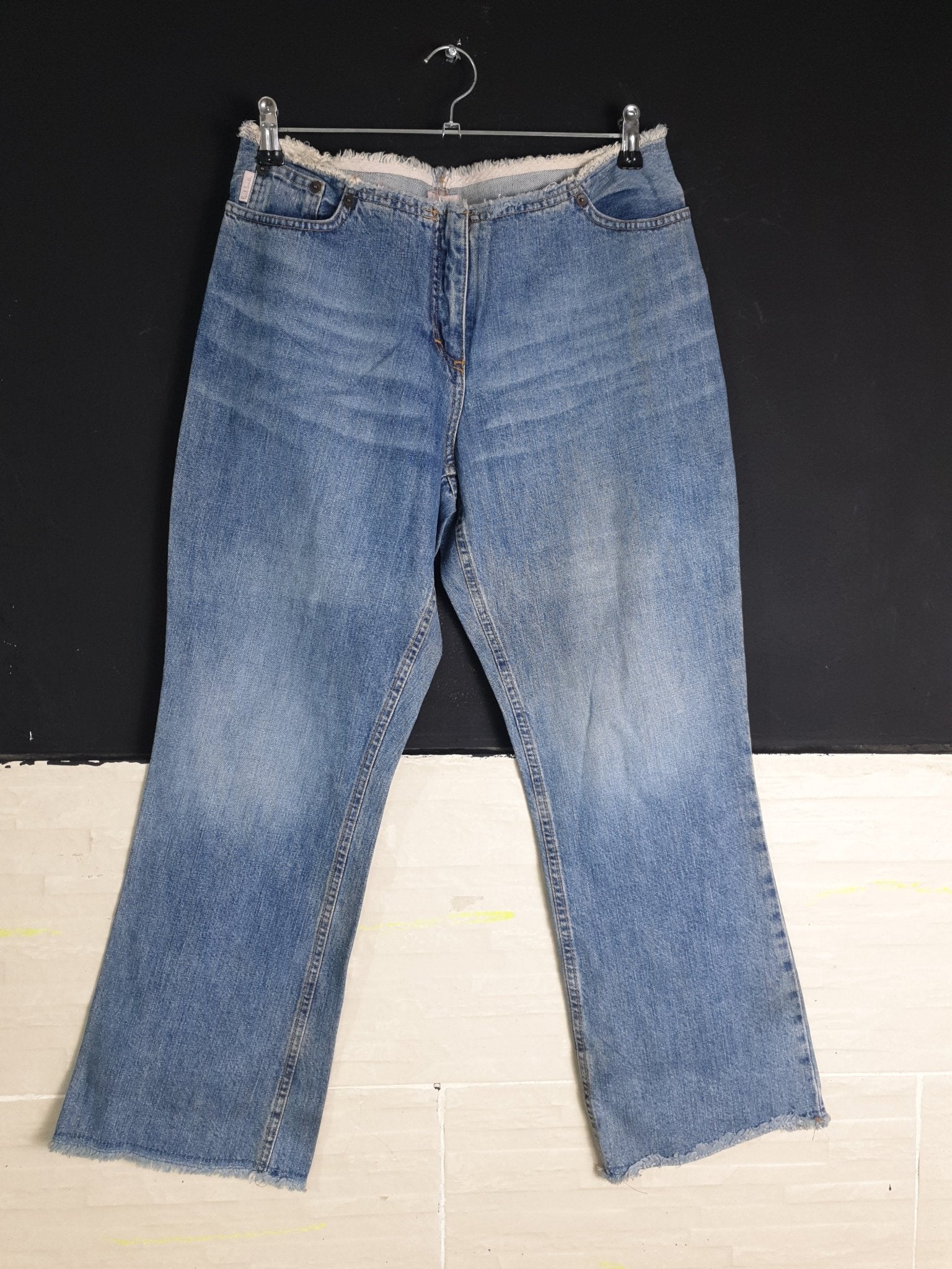 Vintage Paul Smith Women's Fray Waist Denim Jeans - Funkify