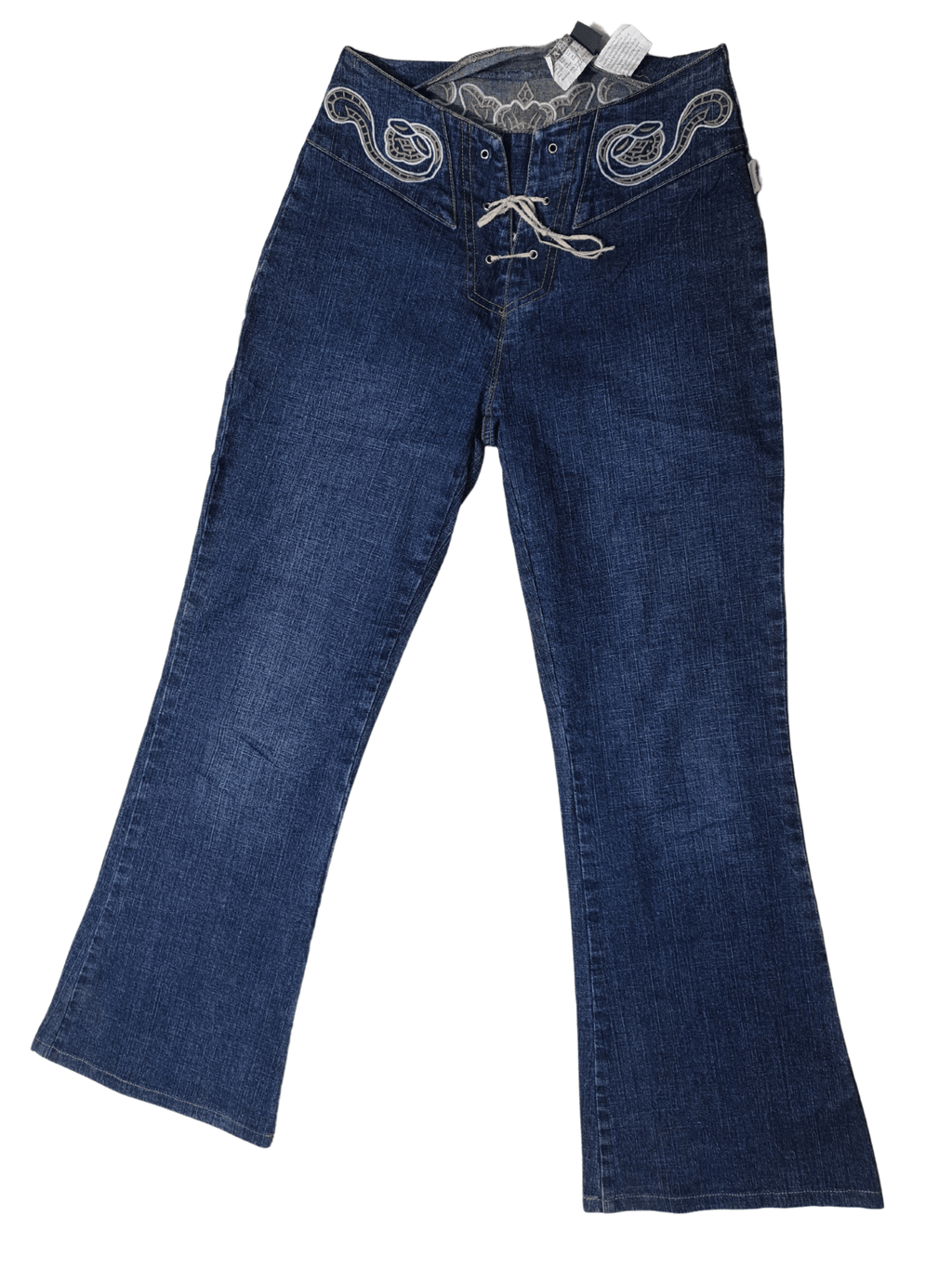 Vintage Street One Embroidered Denim Jeans - Funkify