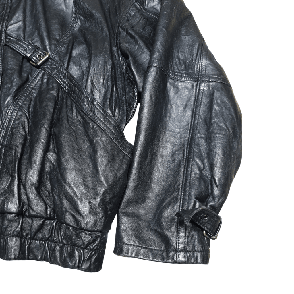 Vintage Vera Pelle Genuine Leather Jacket with Belt Detail - Funkify
