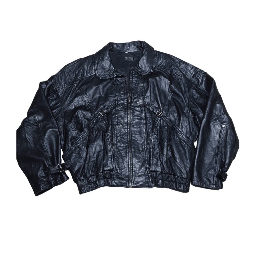 Vintage Vera Pelle Genuine Leather Jacket with Belt Detail - Funkify