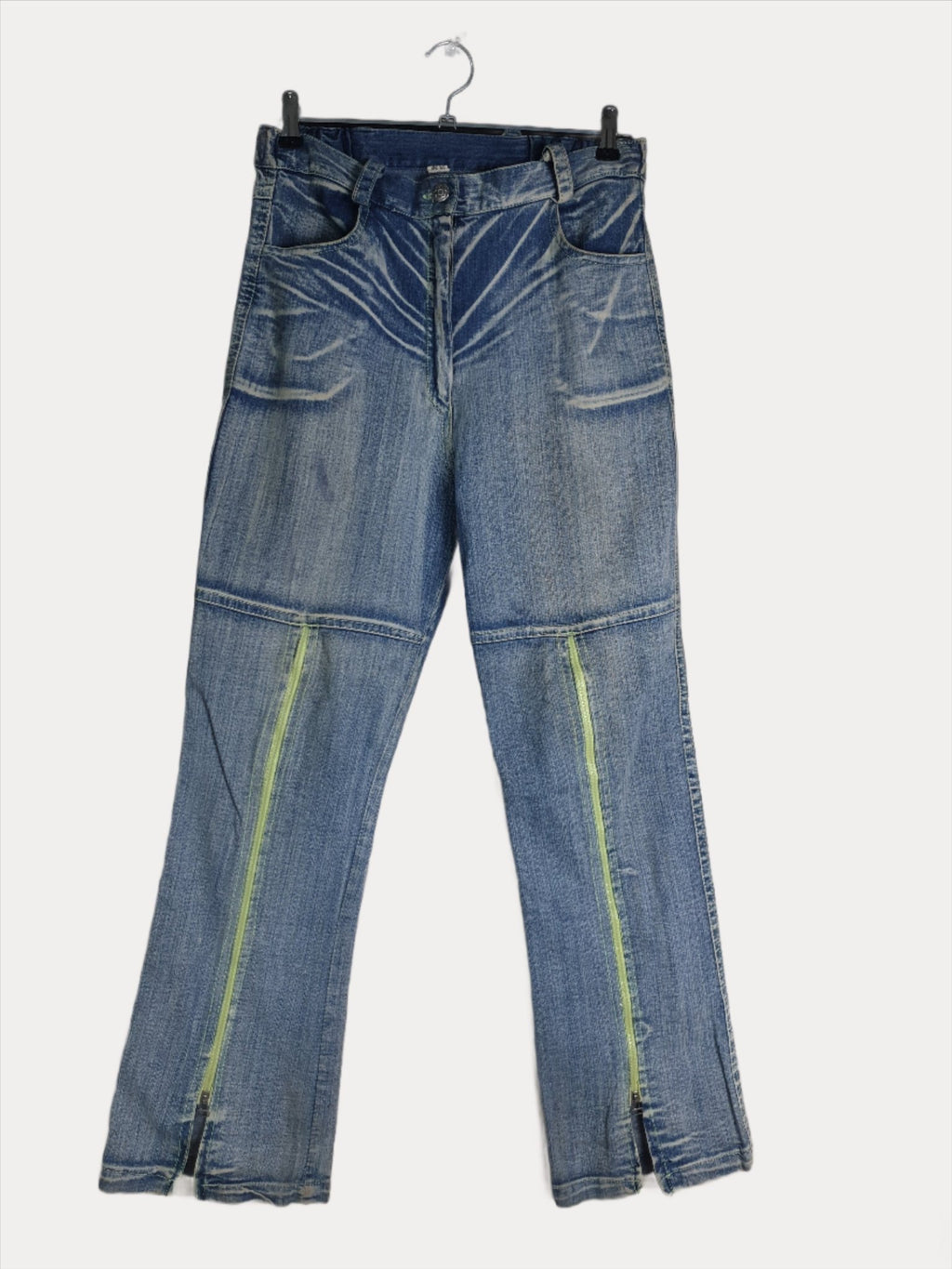 Vintage women's jeans with embroidery detailing, size small