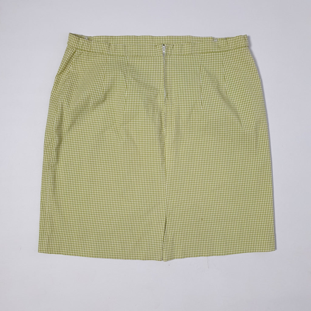 Vintage Y2K back split checkered skirt - Funkify
