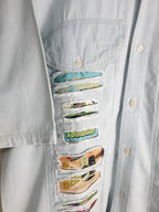 Vintaged Patched Denim Shirt - Funkify