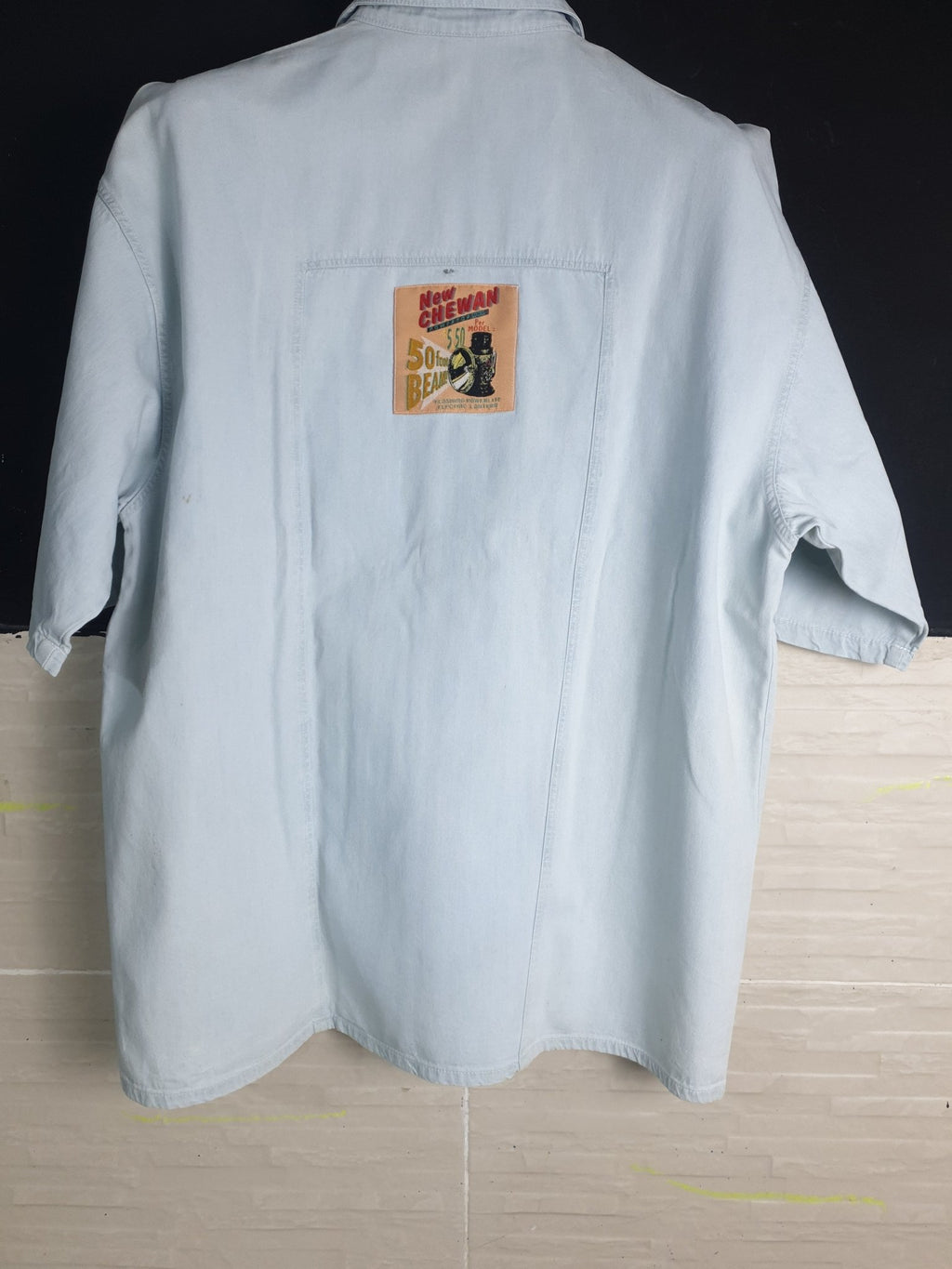 Vintaged Patched Denim Shirt - Funkify